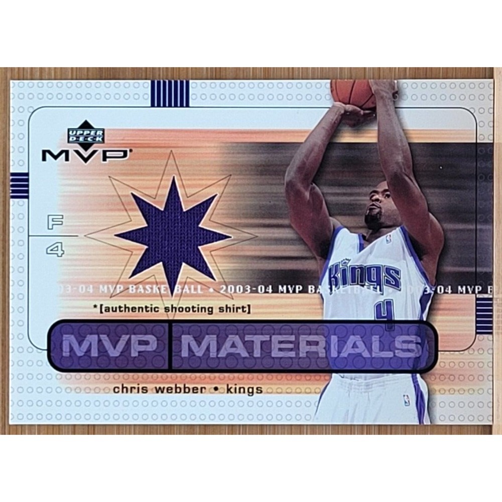 2003-04 UPPER DECK MVP CHRIS WEBBER GAME USED RELIC‎ KINGS